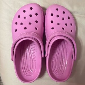 Pink crocs